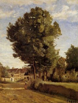Jean-Baptiste-Camille Corot : A Village near Beauvais
